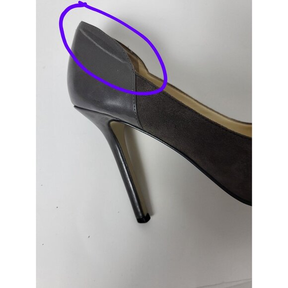 Enzo Angiolini Gray Suede & Leather Pointed Toe Womens Heels Size 6M - Picture 9 of 10
